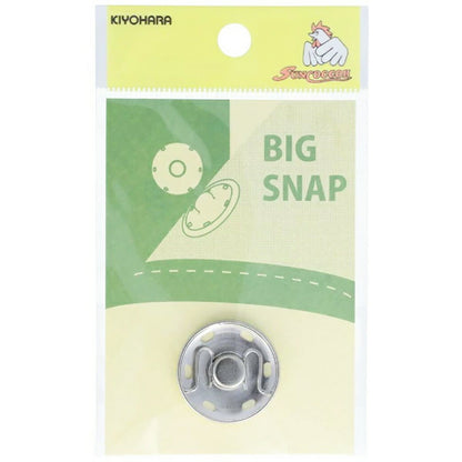 清原 【 サンコッコー ビッグスナップ25mm ニッケル 】スナップボタン ニッケル 真ちゅう製 錆びない 真鍮ボタン 真鍮 大きめ コート デニム ジャケット ジージャン gジャン デニムジャケット ジーンズ ポケット シル