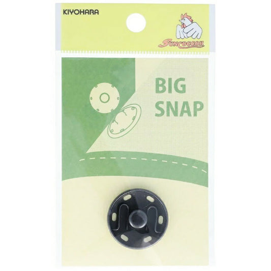 清原 【 サンコッコー ビッグスナップ25mm ブラックニッケル 】スナップボタン ニッケル 真ちゅう製 錆びない 真鍮ボタン 真鍮 大きめ コート デニム ジャケット ジージャン gジャン デニムジャケット ジーンズ ポケッ