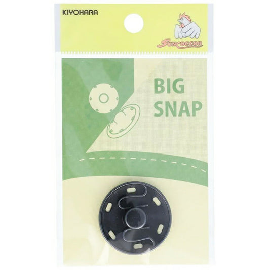 清原 【 サンコッコー ビッグスナップ30mm ブラックニッケル 】スナップボタン ニッケル 真ちゅう製 錆びない 真鍮ボタン 真鍮 大きめ コート デニム ジャケット ジージャン gジャン デニムジャケット ジーンズ ポケッ