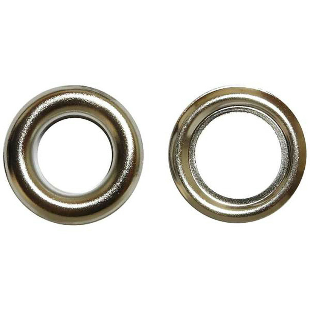 清原 【 サンコッコー 片面ハトメ #23 8mm ニッケル 10組入 SUN11-170 】真ちゅうハトメ 真鍮製  真ちゅう製 ハトメ 紐通し コード通し 強化 巾着バッグ ブレスレット スマホケース チョーカー バッグ