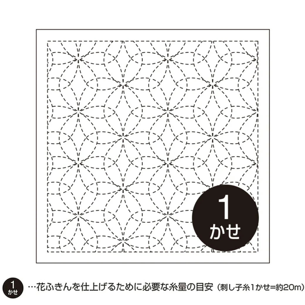 刺し子 【 オリムパス 花ふきん 花刺し 白 】 刺し子 花ふきん 布パック