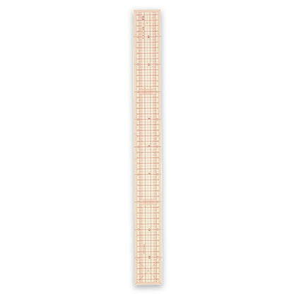 カワグチ 【 カワグチ コーティング方眼定規 50cm 赤目盛 05-505 】 直線定規 定規 ものさし 50センチ 直線 まっすぐ 型紙 型紙製図 製図 型紙作成 線引き 裁断 服作り 手芸用品 裁縫道具 ノーション ハン