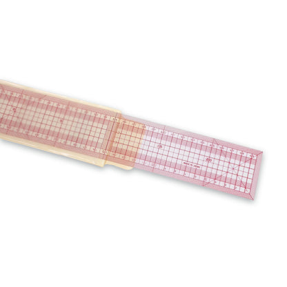 カワグチ 【 カワグチ コーティング方眼定規 50cm 赤目盛 05-505 】 直線定規 定規 ものさし 50センチ 直線 まっすぐ 型紙 型紙製図 製図 型紙作成 線引き 裁断 服作り 手芸用品 裁縫道具 ノーション ハン