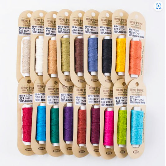 【 メルヘンアート HEMP TWINE 細タイプ 単色 20m 18色 】 麻紐 麻ひも 麻 ヘンプ糸 ヘンプ 細い 麻ひもクラフト クラフト ヘンプアクセサリー ヘンプブレスレット アクセサリー作り DIY 雑貨 かぎ針 かぎ針編み ラッピング 梱包 包装 キャンプ アウトドア コースター