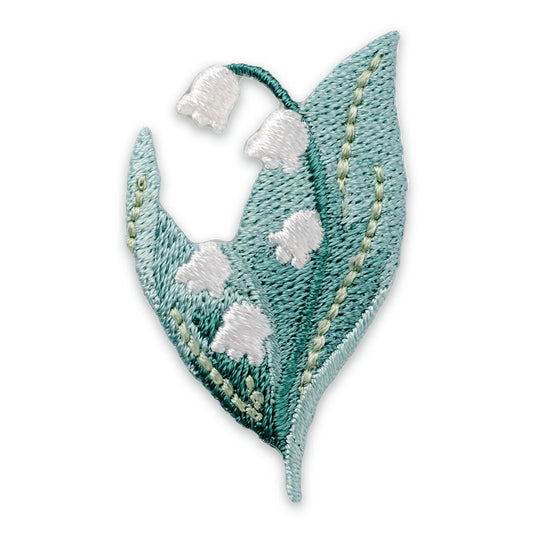 ワッペン【 ハマナカ Botanicalスズラン ワッペン H457-967 】 アイロン接着 ボタニカルワッペン アイロンワッペン 刺繍ワッペン 花 小花 スズラン 植物 アップリケ マスク ワンポイント ゼッケン 可愛い 入園 入学 新学期準備 保育園 幼稚園 子ども Textile World TOA