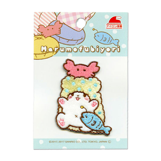ワッペン【 サンリオ まるもふびより 】 アイロンワッペン サンリオキャラクター まるもふ marumofubiyori サンリオワッペン モップ カニカマ ギョニク あじまる マシュ ユメカワ パイオニア マスク ワンポイント 女の子 目印 入園 入学 レッスンバッグ 習い事バッグ 可愛い