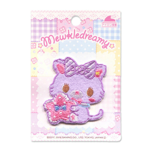 ワッペン【 サンリオ ミュークルドリーミー 】 アイロンワッペン サンリオキャラクター みゅーちゃん サンリオワッペン ねこぬいぐるみ ユメカワ パイオニア マスク ワンポイント 女の子 目印 入園 入学 レッスンバッグ 習い事バッグ アップリケ かわいい sanrio 手芸