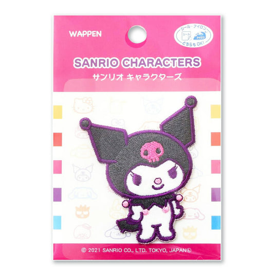 ワッペン【 サンリオ クロミ SCW550 SCW39 】 アイロンワッペン サンリオキャラクター クロミちゃん アイロン接着 シール マイメロディ サンリオワッペン パイオニア マスク ワンポイント 女の子 入園 入学 新学期準備 レッスンバッグ スモッグ 習い事バッグ 可愛い kuromi