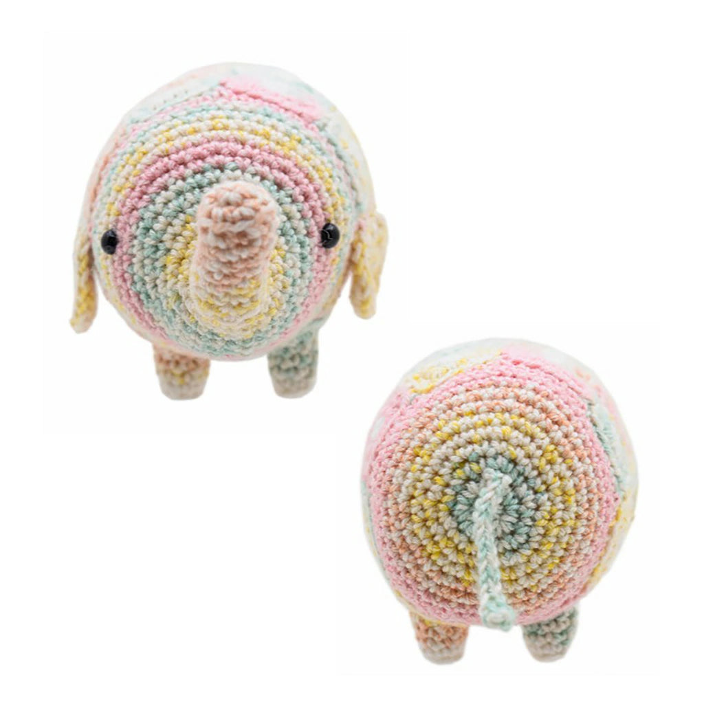 【 ゾウのクルト あみぐるみキット 】 あみぐるみ 手芸キット 手編みキット あみぐるみシリーズ NASKA ぬいぐるみ かぎ針 モチーフ ニット作家 エルタデザイン