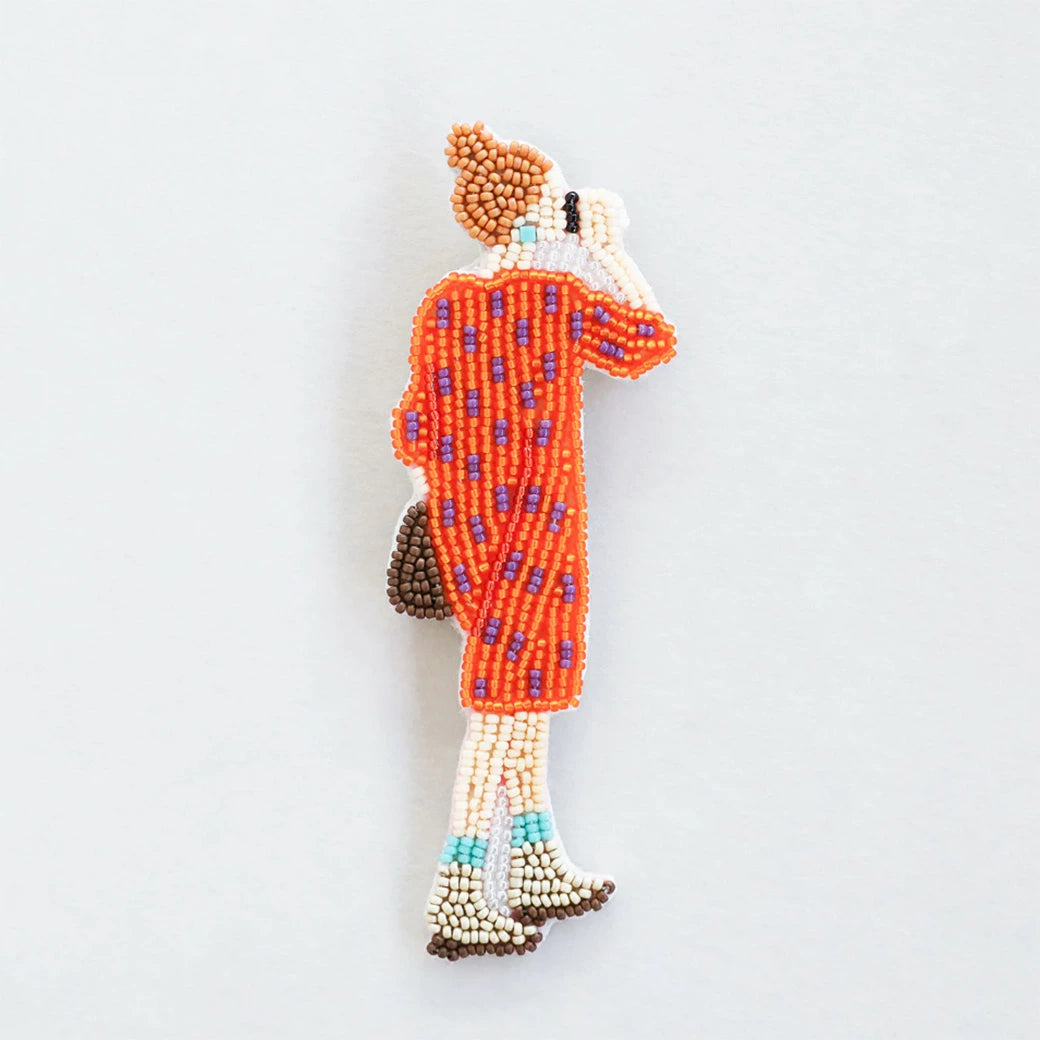 【MIYUKI おでかけブローチ デート 】 刺しゅうキット ブローチ ビーズ刺繍