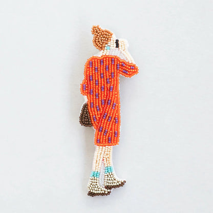 【MIYUKI おでかけブローチ デート 】 刺しゅうキット ブローチ ビーズ刺繍