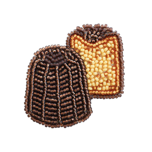 【 MIYUKI はらぺこブローチ カヌレ 】 刺しゅうキット ブローチ ビーズ刺繍