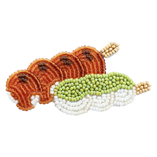 【 MIYUKI はらぺこブローチ だんご 】 刺しゅうキット ブローチ ビーズ刺繍