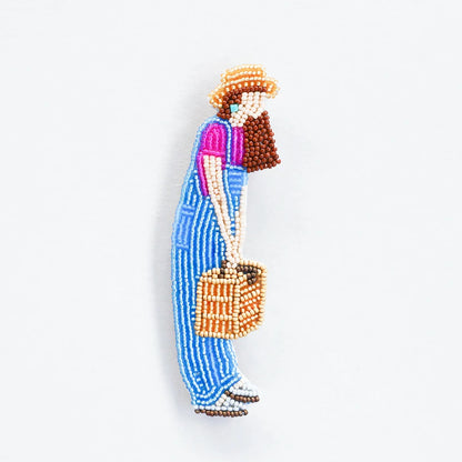 【 MIYUKI おでかけブローチ ピクニック 】 刺しゅうキット ブローチ ビーズ刺繍