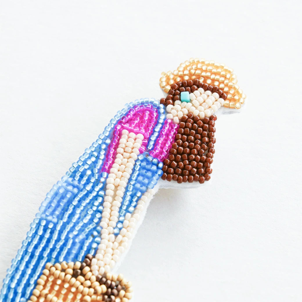 【 MIYUKI おでかけブローチ ピクニック 】 刺しゅうキット ブローチ ビーズ刺繍
