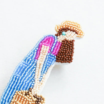 【 MIYUKI おでかけブローチ ピクニック 】 刺しゅうキット ブローチ ビーズ刺繍