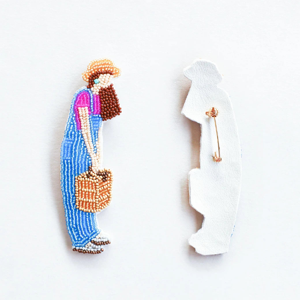 【 MIYUKI おでかけブローチ ピクニック 】 刺しゅうキット ブローチ ビーズ刺繍