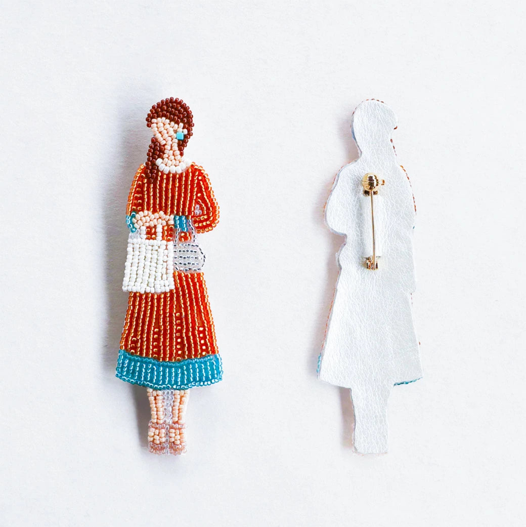 【 MIYUKI おでかけブローチ およばれ 】 刺しゅうキット ブローチ ビーズ刺繍