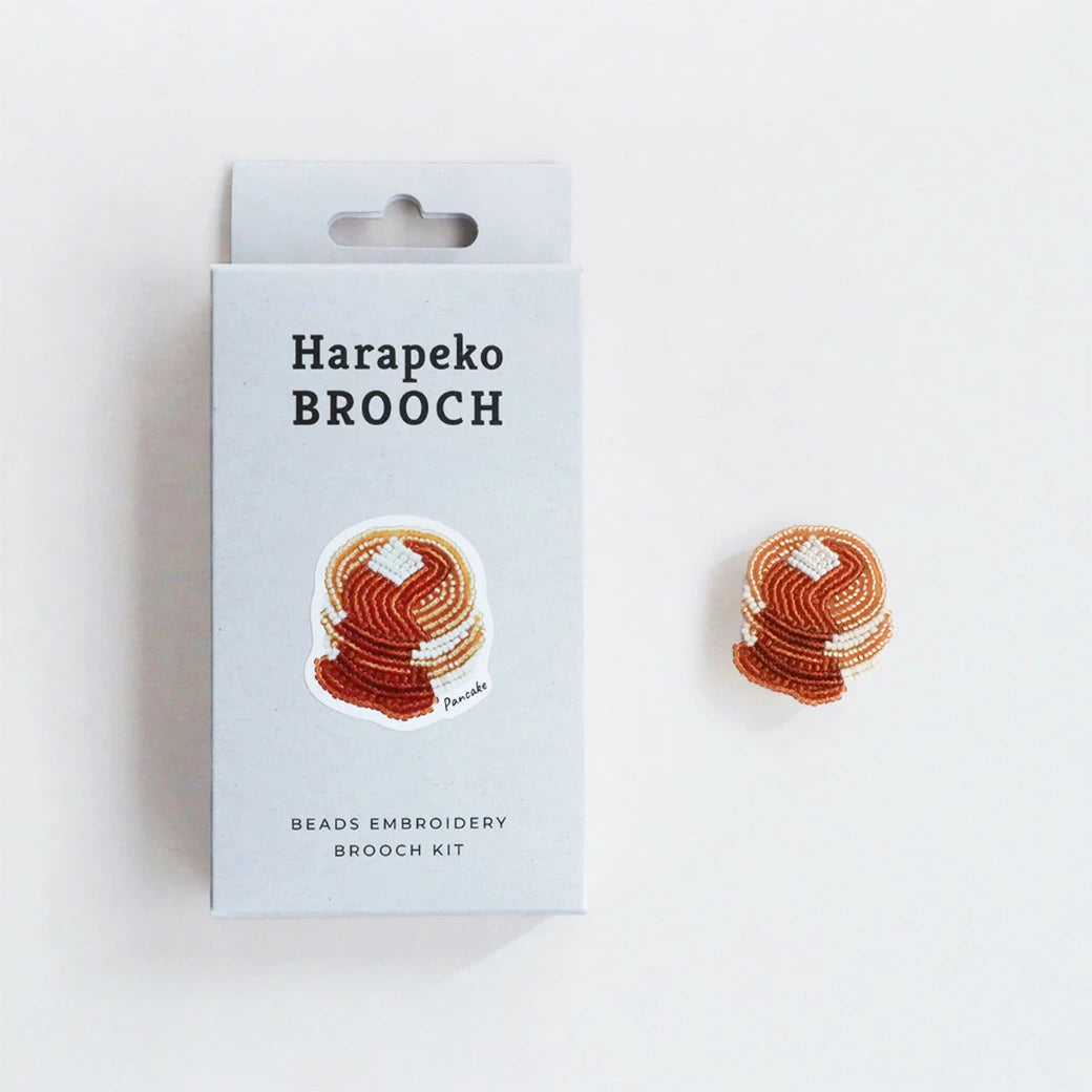 【 MIYUKI はらぺこブローチ パンケーキ 】 刺しゅうキット ブローチ ビーズ刺繍