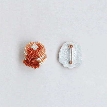 【 MIYUKI はらぺこブローチ パンケーキ 】 刺しゅうキット ブローチ ビーズ刺繍