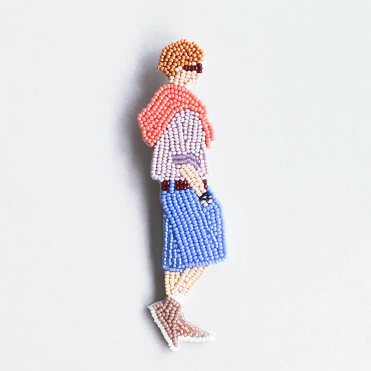 【 MIYUKI おでかけブローチ メンズキット 花見 】 刺しゅうキット ブローチ ビーズ刺繍