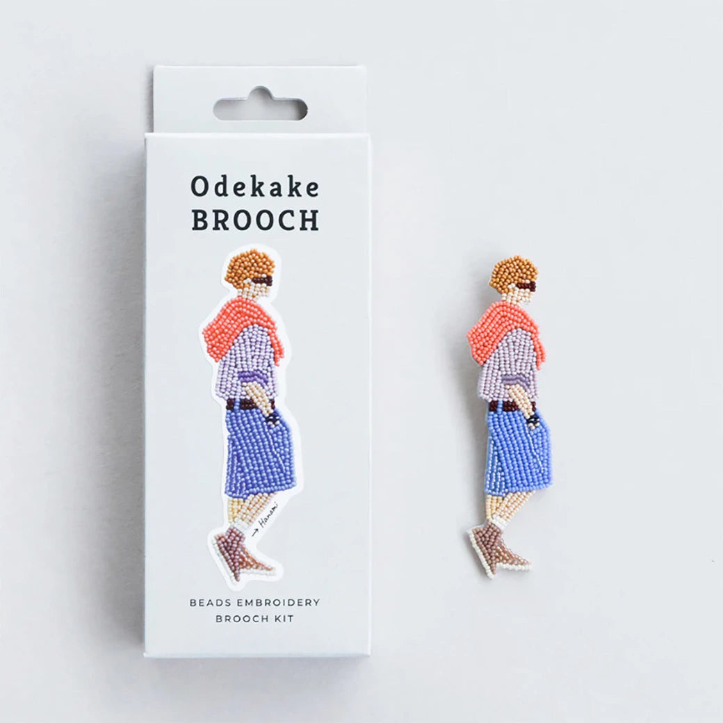【 MIYUKI おでかけブローチ メンズキット 花見 】 刺しゅうキット ブローチ ビーズ刺繍