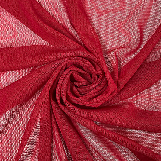 生地 【 50Dソフトチュールネット エンジ】 チュール生地 112cm巾 無地 薄手 50デニール シアー