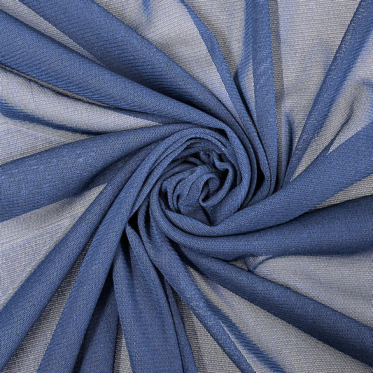 生地 【 50Dソフトチュールネット ネイビー】 チュール生地 112cm巾 無地 薄手 50デニール シアー