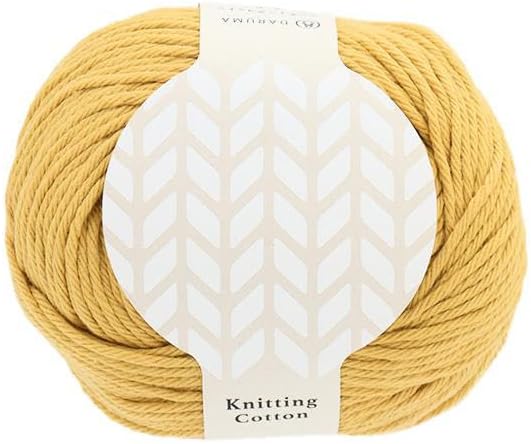 毛糸 【 DARUMA Knitting Cotton ハニーマスタード 50g巻 】 ニッティングコットン ストレートヤーン糸 DARUMA 達磨 ダルマ