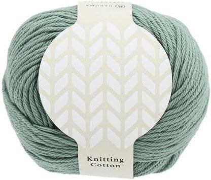 毛糸 【 DARUMA Knitting Cotton ブルーグレー 50g巻 】 ニッティングコットン ストレートヤーン糸 DARUMA 達磨 ダルマ