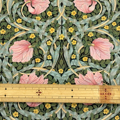 生地 【 V&A Fabric Collection ピンパネル 黒 】 シーチング 110cm巾 コットン 綿100％