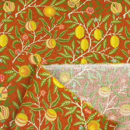 生地 【 V&A Fabric Collection フルーツ ヴィンテージオレンジ 】 シーチング 110cm巾 コットン 綿100％ 薄手