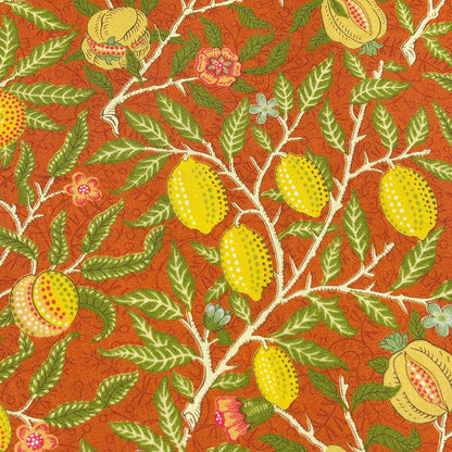生地 【 V&A Fabric Collection フルーツ ヴィンテージオレンジ 】 シーチング 110cm巾 コットン 綿100％ 薄手