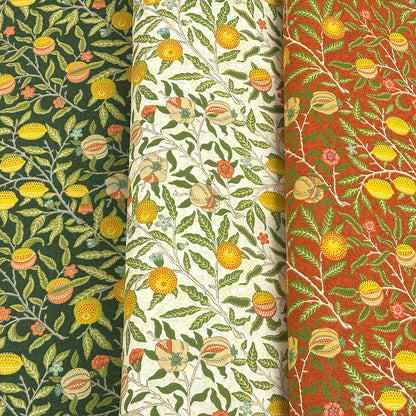 生地 【 V&A Fabric Collection フルーツ ヴィンテージオレンジ 】 シーチング 110cm巾 コットン 綿100％ 薄手