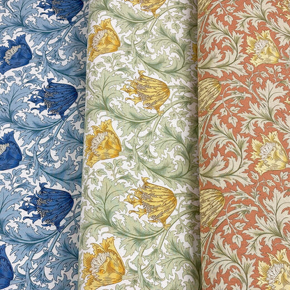 生地 【 V&A Fabric Collection アネモネ クリームネイビー 】 シーチング 110cm巾 コットン 綿100％ 薄手