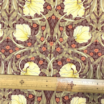 生地 【 V&A Fabric Collection ピンパネル レッド 】 シーチング 110cm巾 コットン 綿100％ 薄手