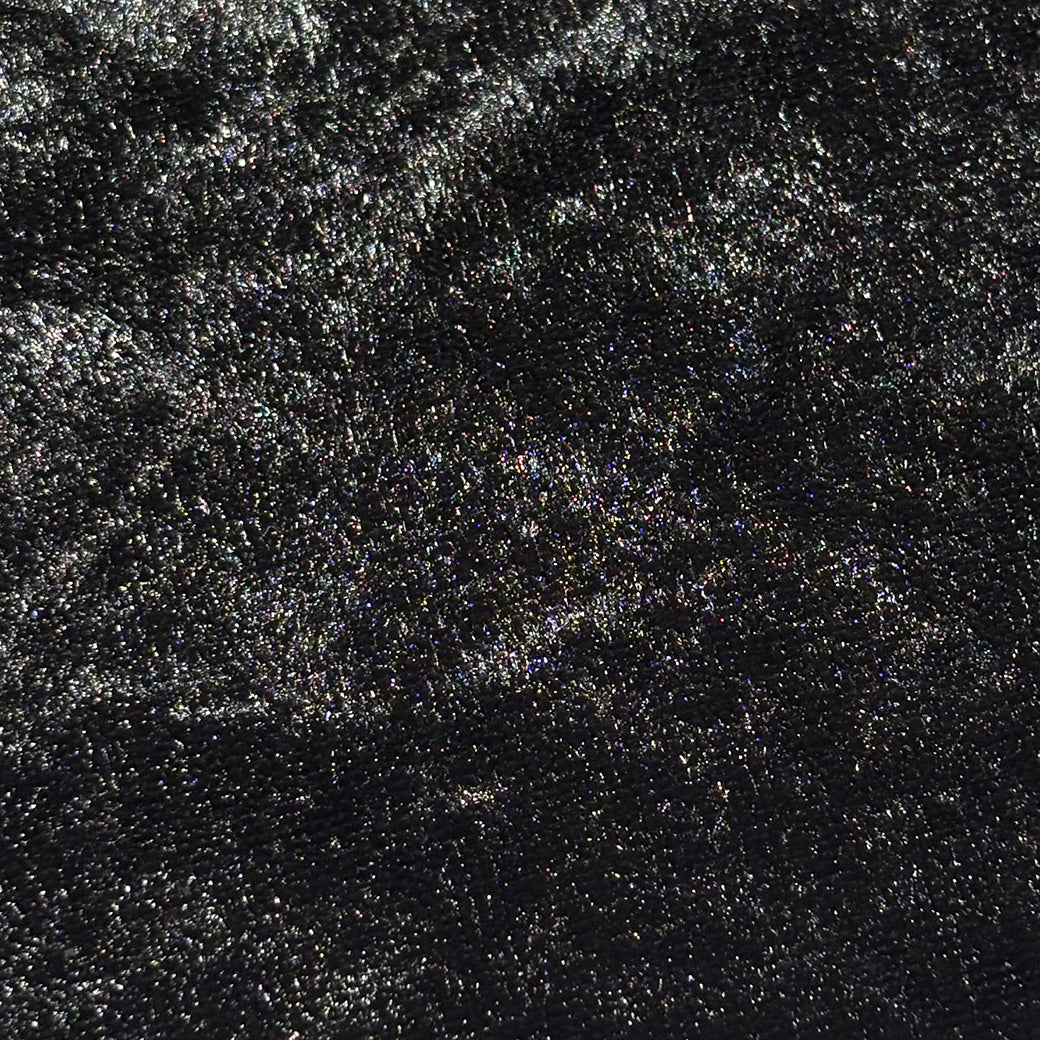 生地 【 クラッシュベロア ブラック 】 ベロア生地 ベルベット 150cm巾 幅広 無地 ポリエステル