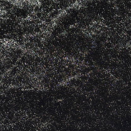 生地 【 クラッシュベロア ブラック 】 ベロア生地 ベルベット 150cm巾 幅広 無地 ポリエステル