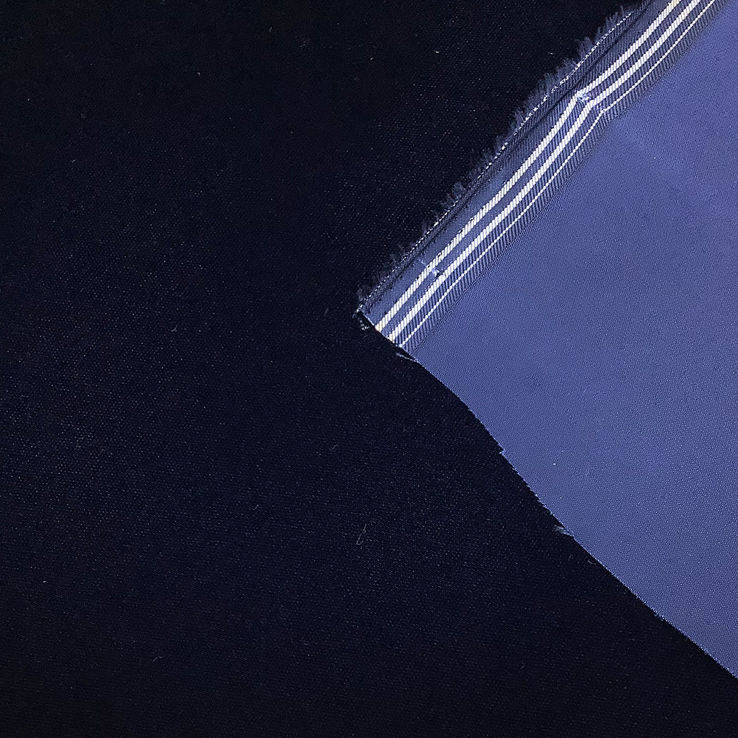生地 【 アゲハラベルベット ダークネイビー 】 ベルベット 巾110cm