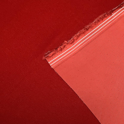 生地 【 アゲハラベルベット レッド 】 ベルベット  巾110cm 生地表/レーヨン100％　裏/キュプラ100％