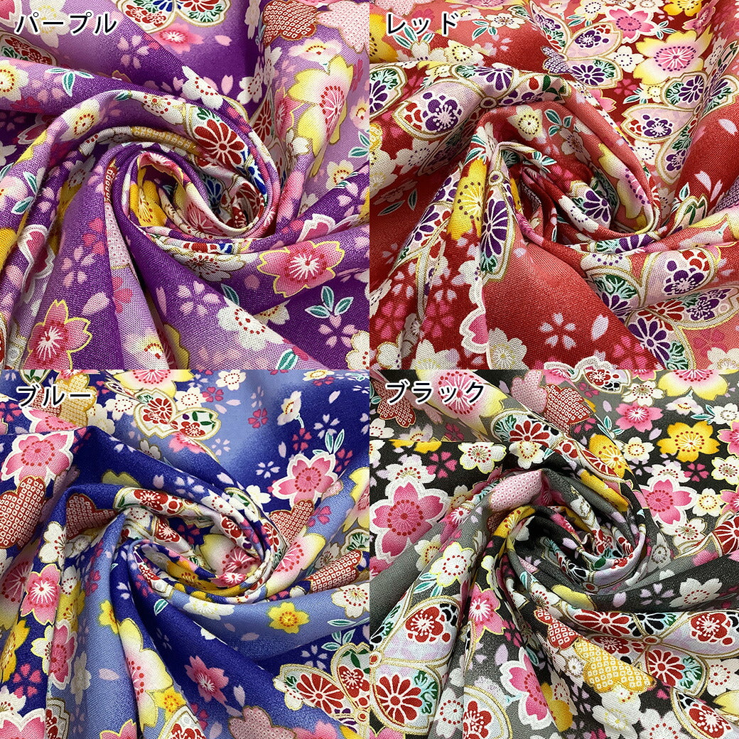 生地 【 和柄 桜 4色 】 さくら サクラ柄　巾112cm　綿100％