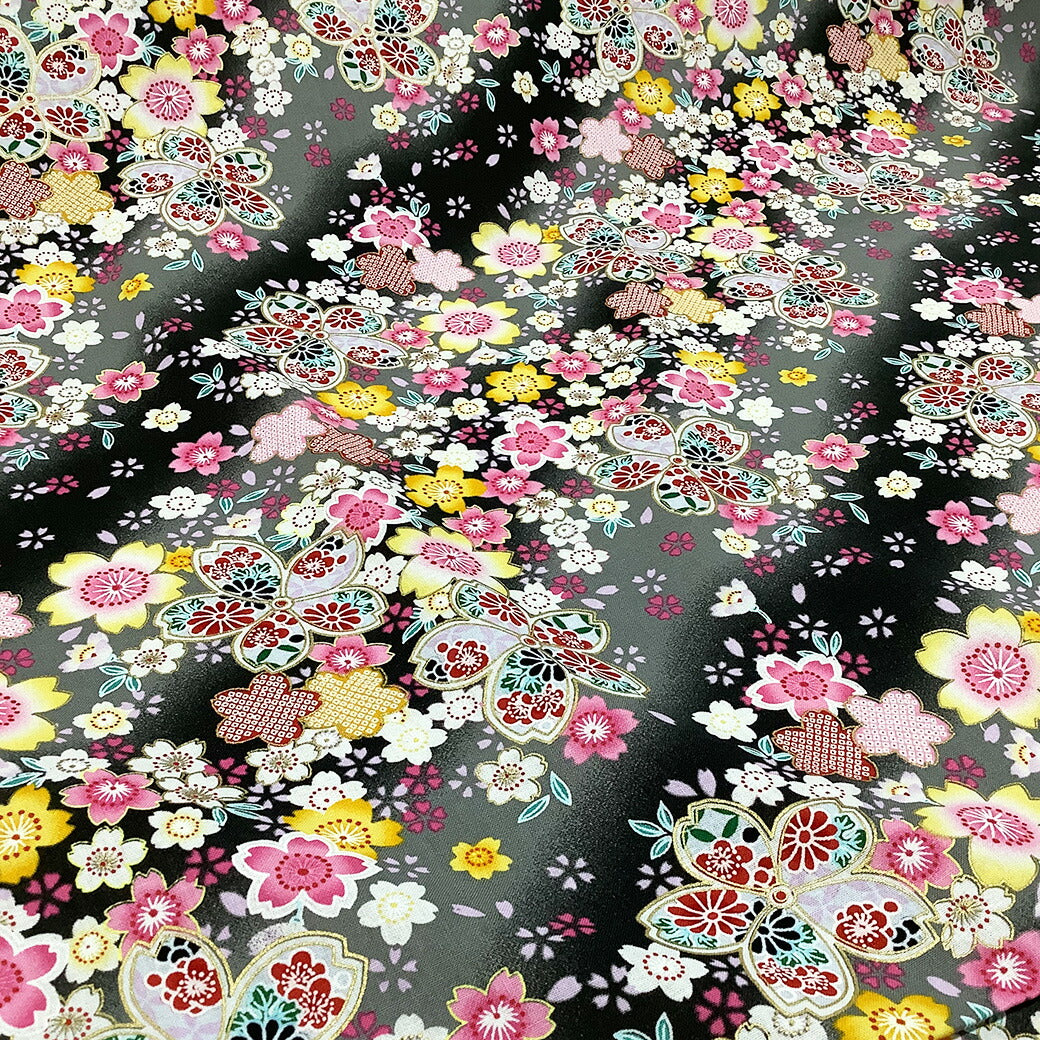 生地 【 和柄 桜 4色 】 さくら サクラ柄　巾112cm　綿100％