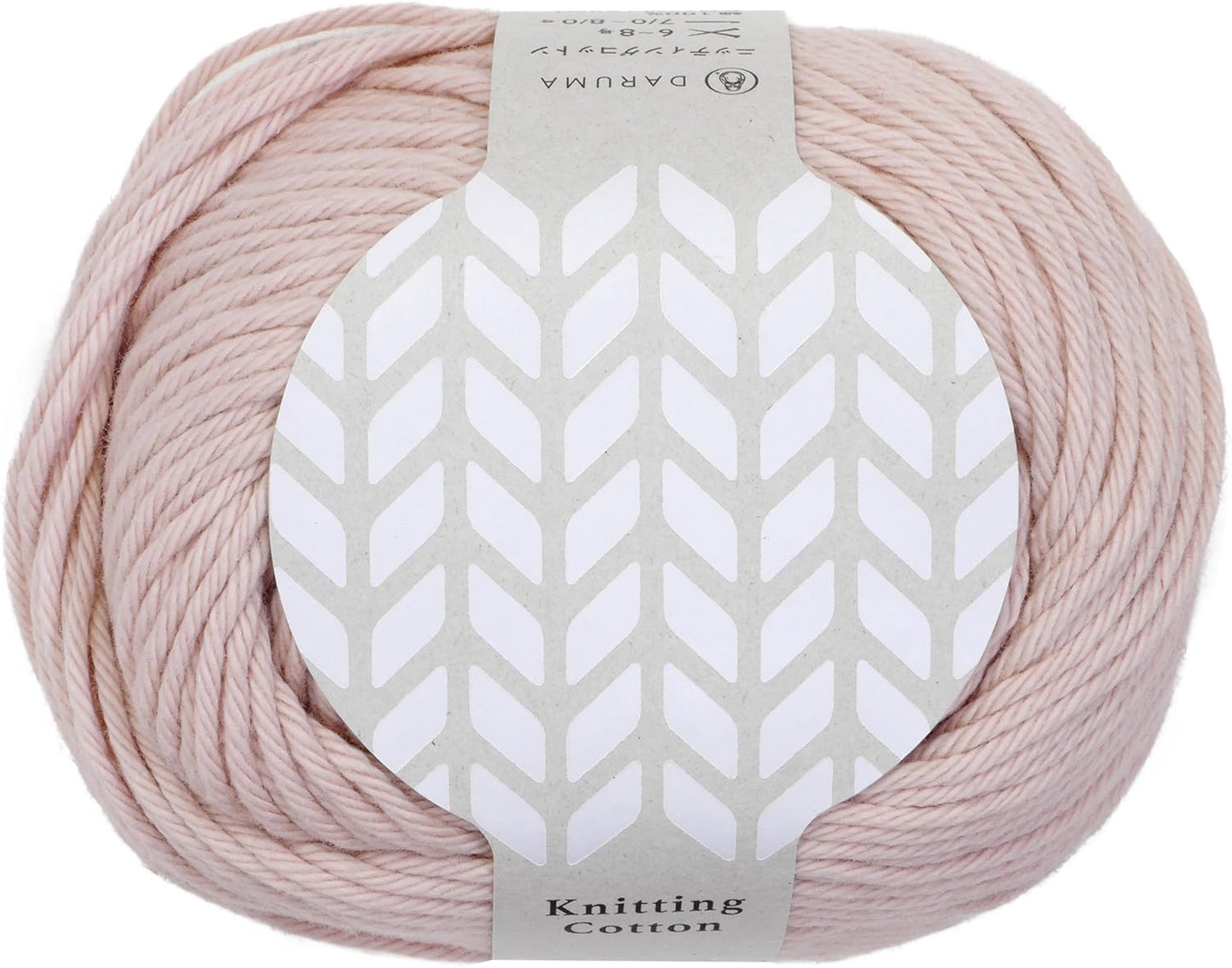 毛糸 【 DARUMA Knitting Cotton ペールピンク 50g巻 】 ニッティングコットン ストレートヤーン糸 DARUMA 達磨 ダルマ