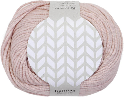 毛糸 【 DARUMA Knitting Cotton ペールピンク 50g巻 】 ニッティングコットン ストレートヤーン糸 DARUMA 達磨 ダルマ