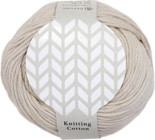 毛糸 【 DARUMA Knitting Cotton ベージュ 50g巻 】 ニッティングコットン ストレートヤーン糸 DARUMA 達磨 ダルマ