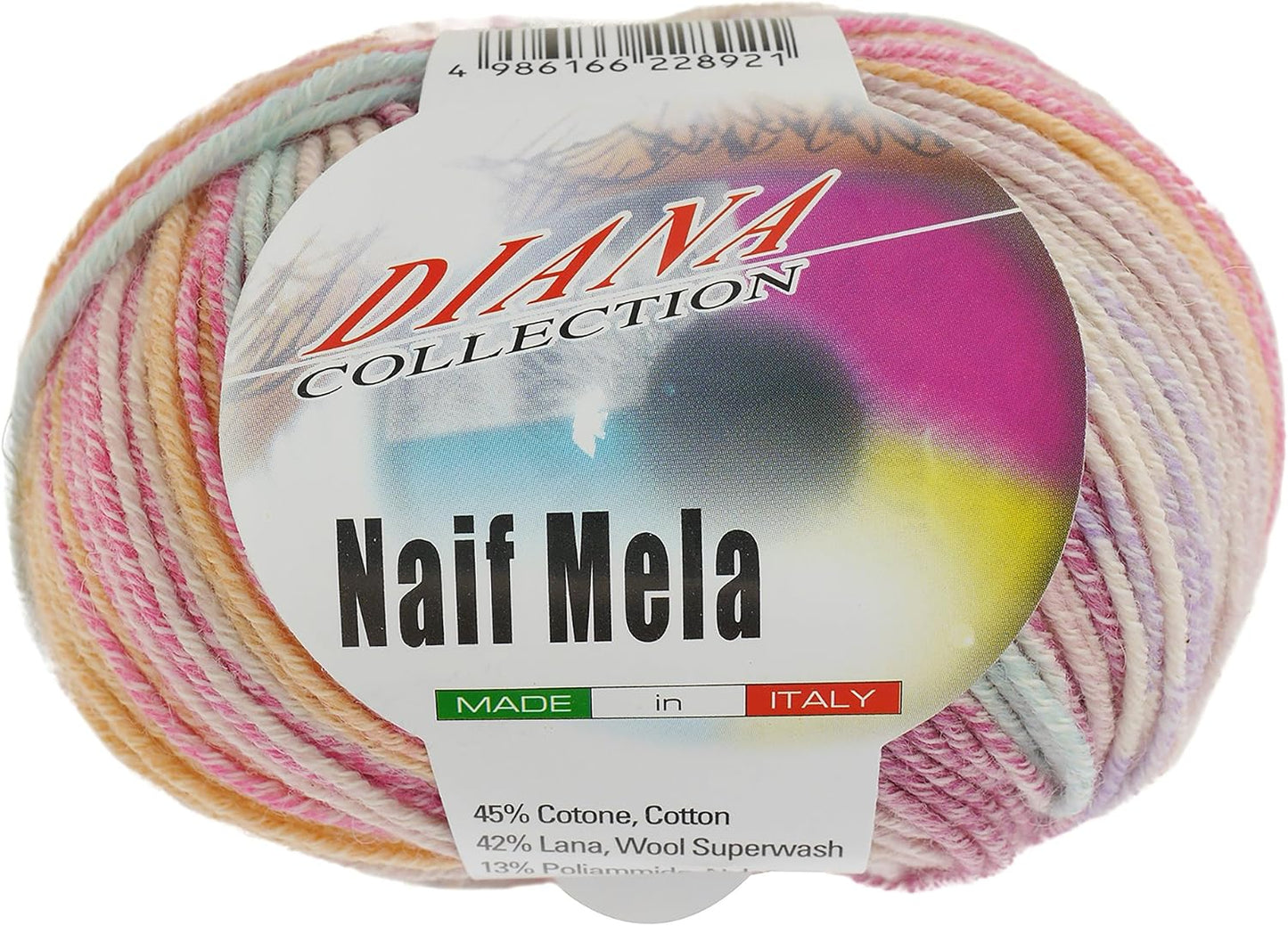 毛糸 【 NASKA ナイフメーラ #654ピンクmix 50g 】 秋冬毛糸 毛糸 ナイフメーラ NAIFMELA