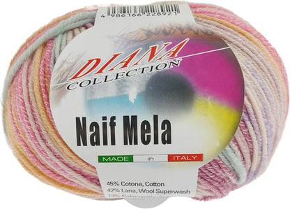 毛糸 【 NASKA ナイフメーラ #654ピンクmix 50g 】 秋冬毛糸 毛糸 ナイフメーラ NAIFMELA