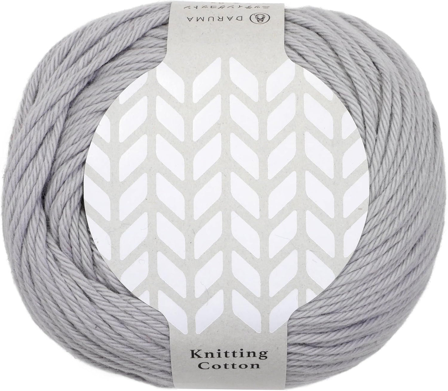 毛糸 【 DARUMA Knitting Cotton ライトグレー 50g巻 】 ニッティングコットン ストレートヤーン糸 DARUMA 達磨 ダルマ