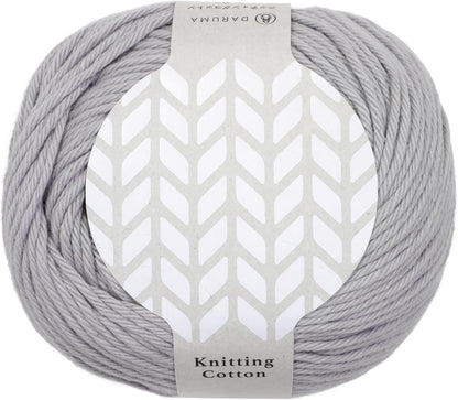 毛糸 【 DARUMA Knitting Cotton ライトグレー 50g巻 】 ニッティングコットン ストレートヤーン糸 DARUMA 達磨 ダルマ