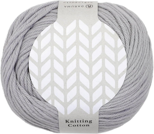 毛糸 【 DARUMA Knitting Cotton ライトグレー 50g巻 】 ニッティングコットン ストレートヤーン糸 DARUMA 達磨 ダルマ
